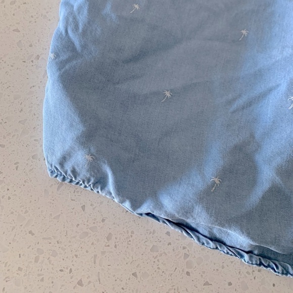 JACHS GIRLFRIEND chambray palm tree button down top size L - Picture 15 of 16